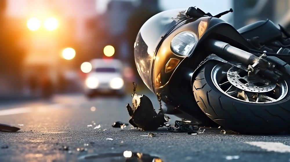 Motorcycle on a roadway